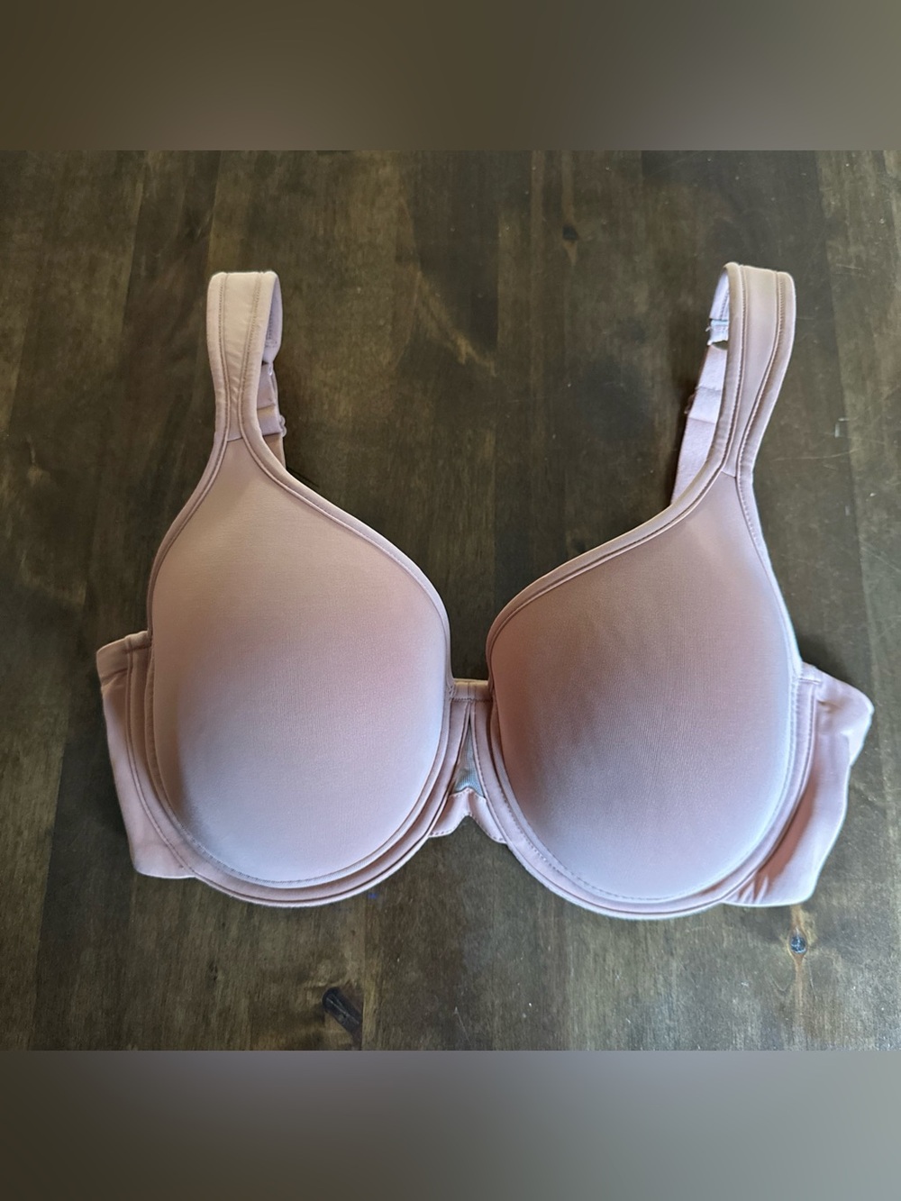 Underoutfit Bra Size 34C Style 1235 Underwire Comfy Padded Straps Dark Beige